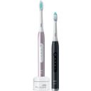 Pulsonic Slim Luxe Electric Toothbrush - 4900 Black/Rose Gold - 2 Handpieces - 1 set