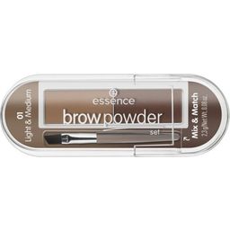 essence brow powder set - 1 - light & medium