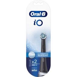 Oral-B iO Ultimate Cleaning Brush Heads, Black - 2 Pcs