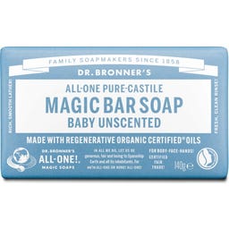 Dr. Bronner's Magic Bar Soap, Baby - Unscented - 140 g