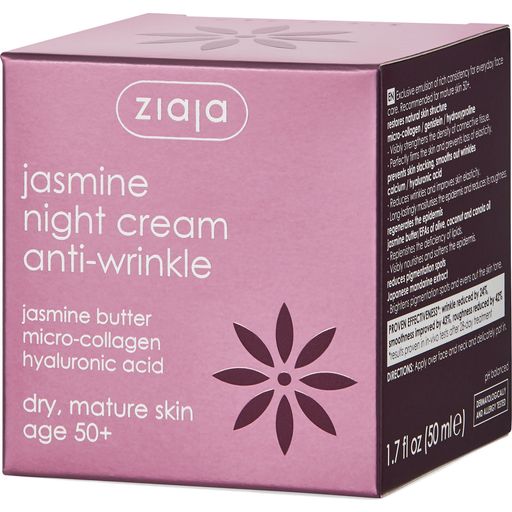 ziaja Jasmine Anti-Wrinkle 50+ - Crema Notte - 50 ml