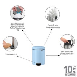 Brabantia NewIcon Pedaalemmer, 5 Liter