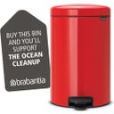 NewIcon - Pattumiera a Pedale 20 L con Inserto in Plastica