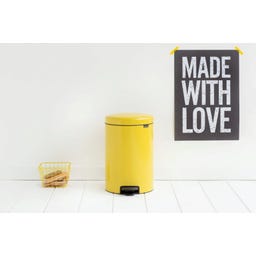 NewIcon - Pattumiera a Pedale 20 L con Inserto in Plastica