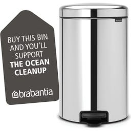 NewIcon - Pattumiera a Pedale 20 L con Inserto in Plastica