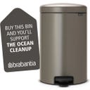 NewIcon - Pattumiera a Pedale 20 L con Inserto in Plastica