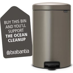 NewIcon - Pattumiera a Pedale 20 L con Inserto in Plastica