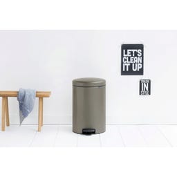 NewIcon - Pattumiera a Pedale 20 L con Inserto in Plastica