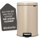 NewIcon - Pattumiera a Pedale 20 L con Inserto in Plastica