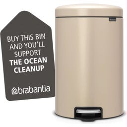 NewIcon - Pattumiera a Pedale 20 L con Inserto in Plastica