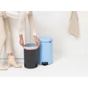NewIcon - Pattumiera a Pedale 20 L con Inserto in Plastica