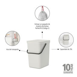 Brabantia Sort & Go Afvalemmer, 25 Liter
