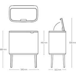 Brabantia Bo Touch Bin 36 L met Kunststof Inzet