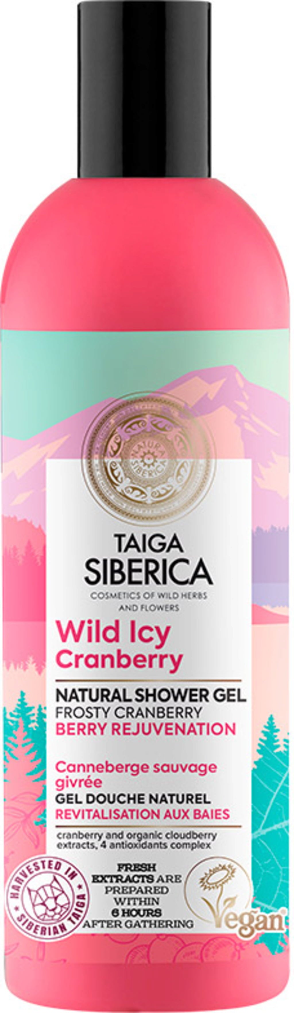 Taiga - Wild Icy Cranberry Natural Shower Gel - 270 ml