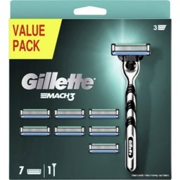 Gillette Razor Mach3 + 8 System Blades - 1 Pc