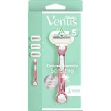 Venus - Maquinilla Deluxe Smooth Sensitive Rosé + 3 Cabezales