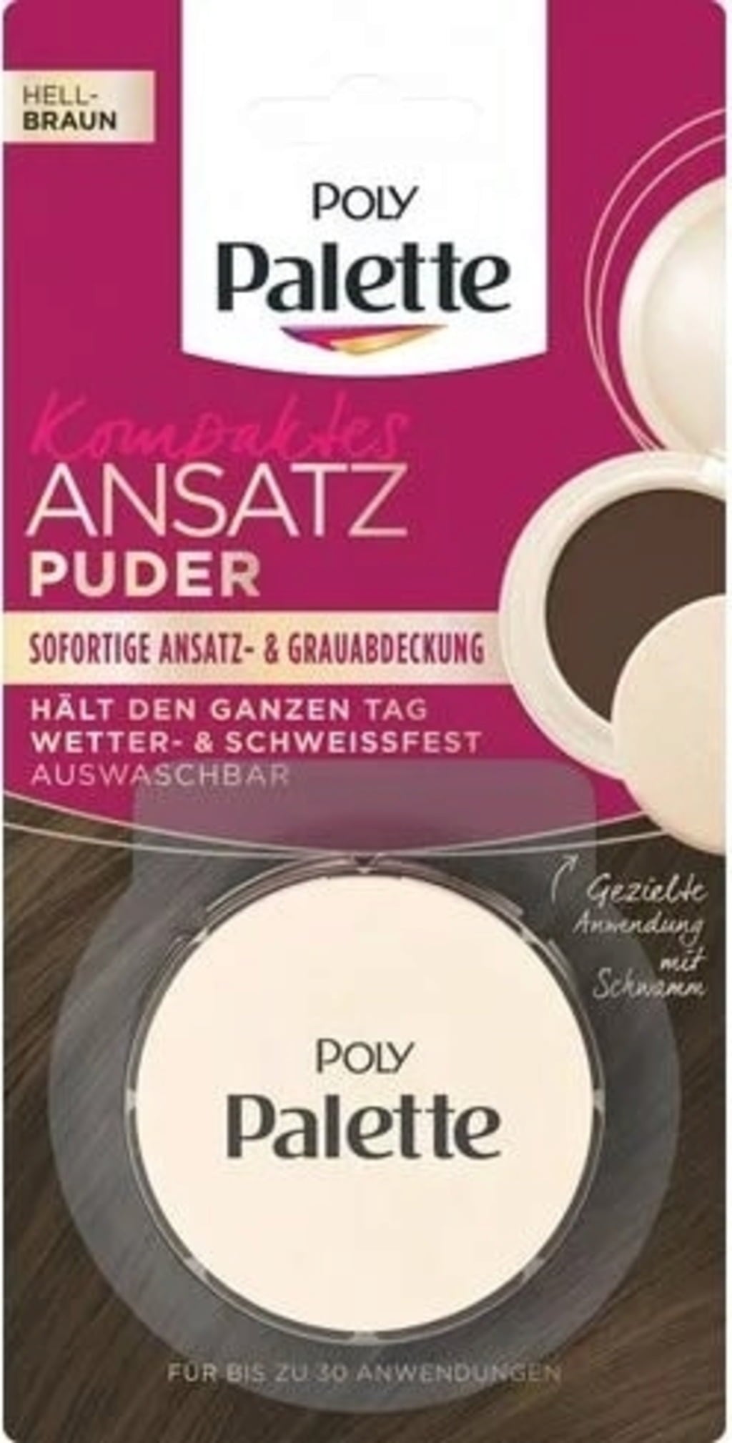 POLY Palette Compact lenövést elfedő hajszínező - világosbarna - 1 db