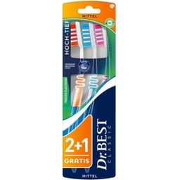 Dr.BEST Classic Toothbrush High-Low - Medium 2+1 - 2 Pcs