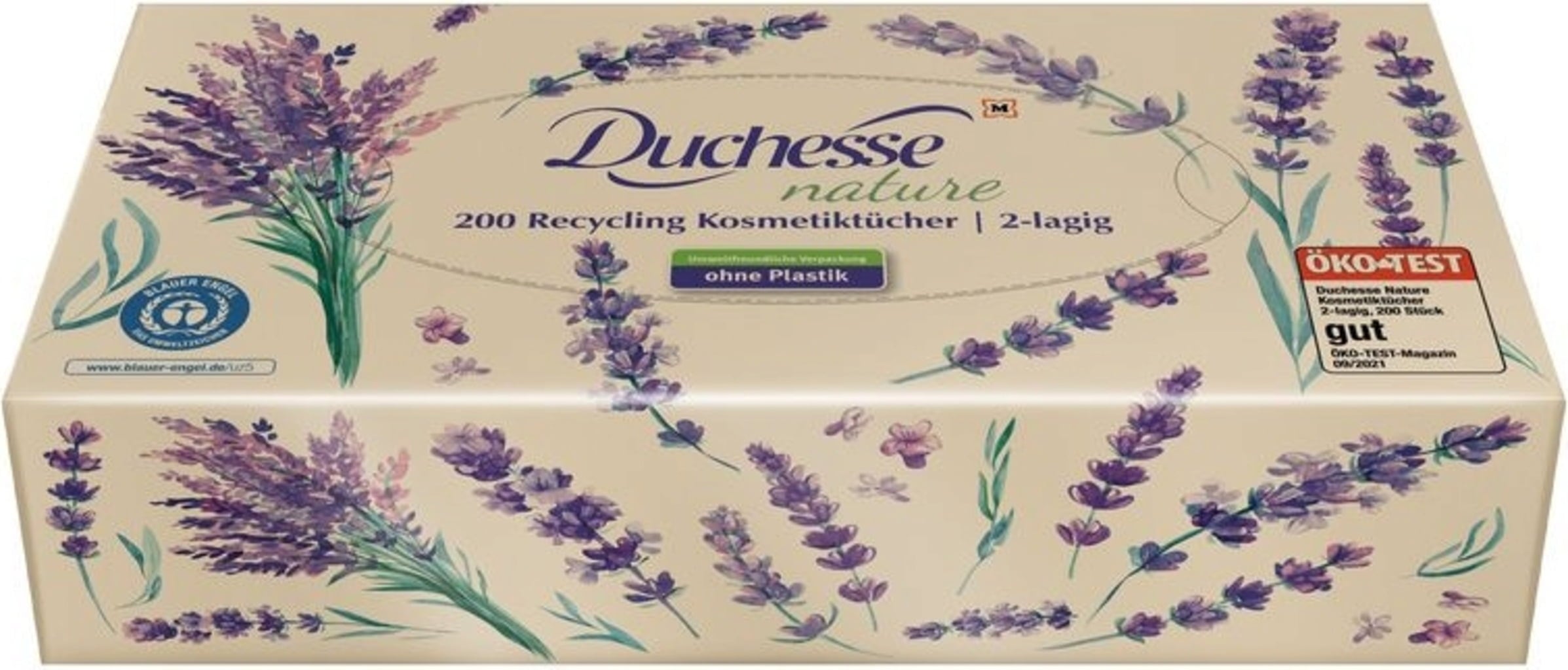 Duchesse Gerecycleerde Gezichtsdoekjes, 2-laags - 200 Stuks
