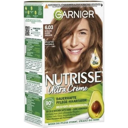 Nutrisse Ultra Creme Permanent Care Hair Colour No. 6.03 Natural Golden Dark Blonde - 1 Pc