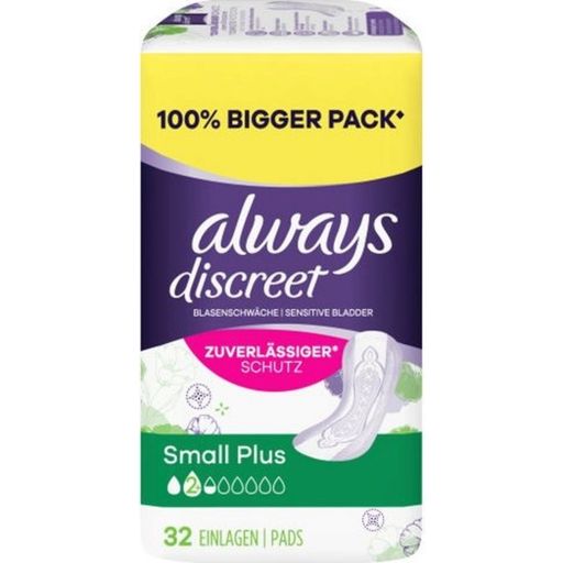 always Discreet Incontinence Pads - Small Plus - 32 Pcs
