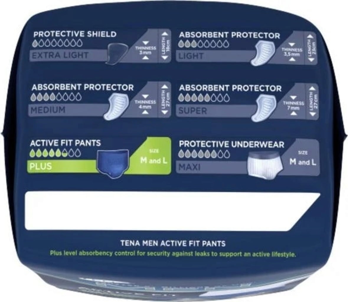 Tena MEN Active Fit Pants Plus - Größe L/XL