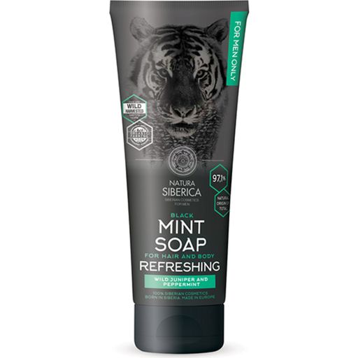 For Men Only Refreshing Black Mint Soap for Hair & Body - 200 ml