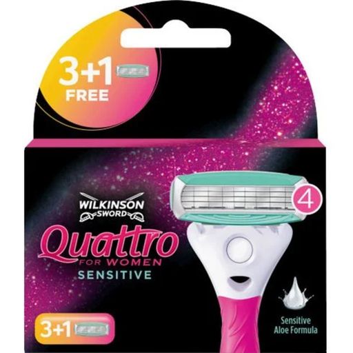 Quattro for Women Sensitive - Cuchillas de repuesto - 3 unidades