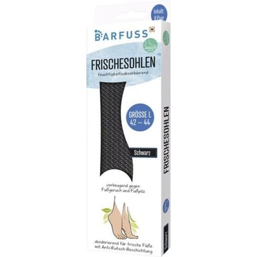 BARFUSS Frischesohlen Gr. 42-44 Schwarz - 8 Paare