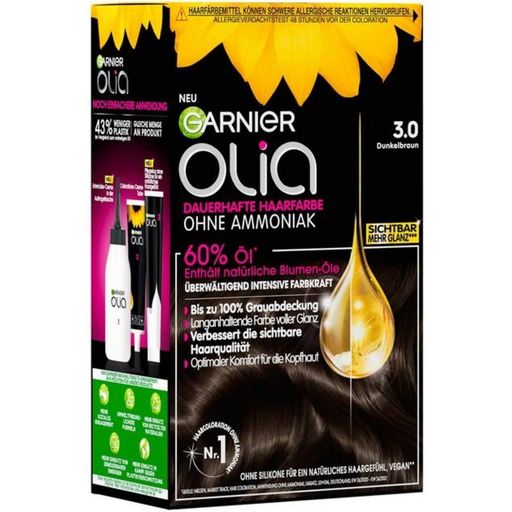 Olia Permanent Hair Colour 3.0 Soft Black - 1 Pc