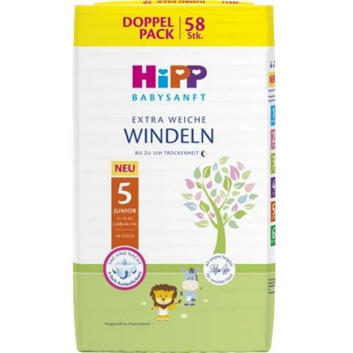 HiPP Babysanft Windeln Junior Gr. 5 - 58 Stk