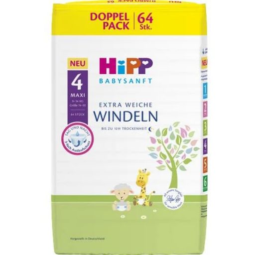 HiPP Babysanft Windeln Maxi Gr. 4 - 64 Stk