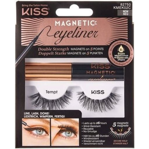 KISS Magnetic Eyeliner & Eyelash Kit - Tempt - 1 Set