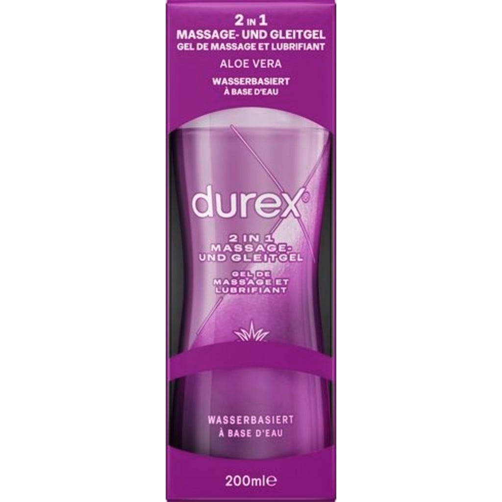 durex gleitgel lila Durex 2in1 Massage- & Gleitgel Aloe Vera, 200 ml