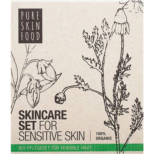 PURE SKIN FOOD Organic Skincare Set For Sensitive Skin - 1 Set