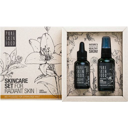 PURE SKIN FOOD Organic Skincare Set For Radiant Skin - 1 kit