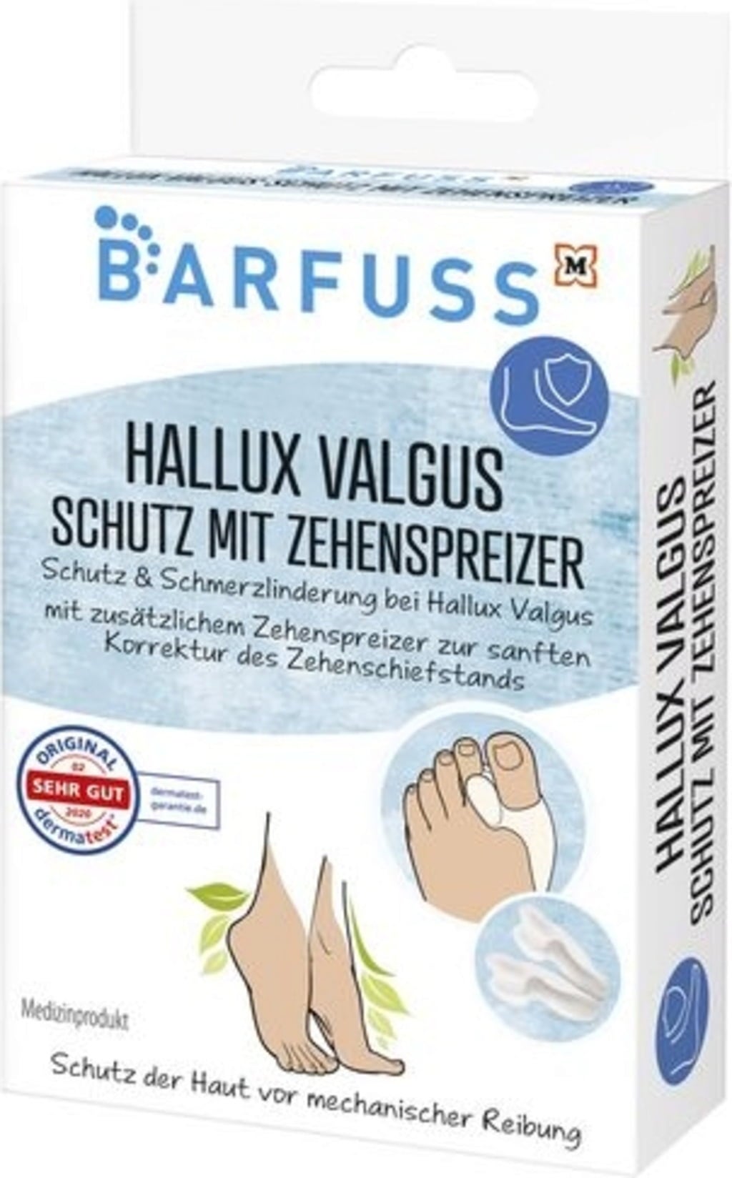 BARFUSS Hallux Valgus Schutz mit Zehenspreizer