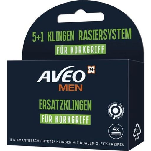 AVEO MEN Ersatzklingen für Korkgriff - 4 Stk