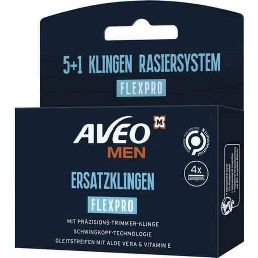 AVEO MEN Ersatzklingen Rasiersystem FlexPro - 4 Stk