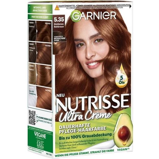 Nutrisse Creme Permanent Care Hair Dye - No. 5.35 Golden Brown - 1 Pc