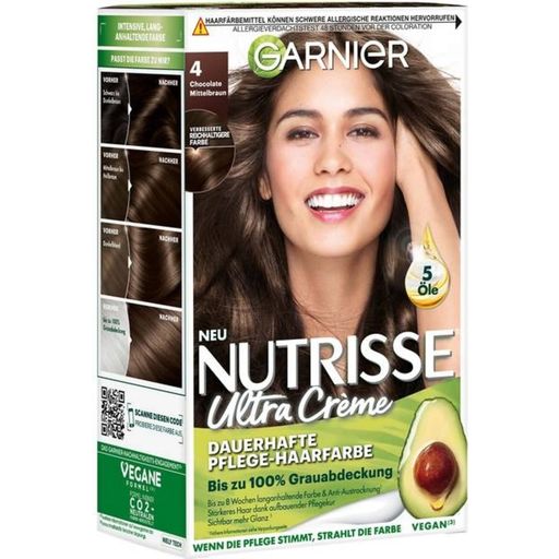 Nutrisse Cream Permanent Care Hair Colour No. 4 Chocolate Medium Brown - 1 st.