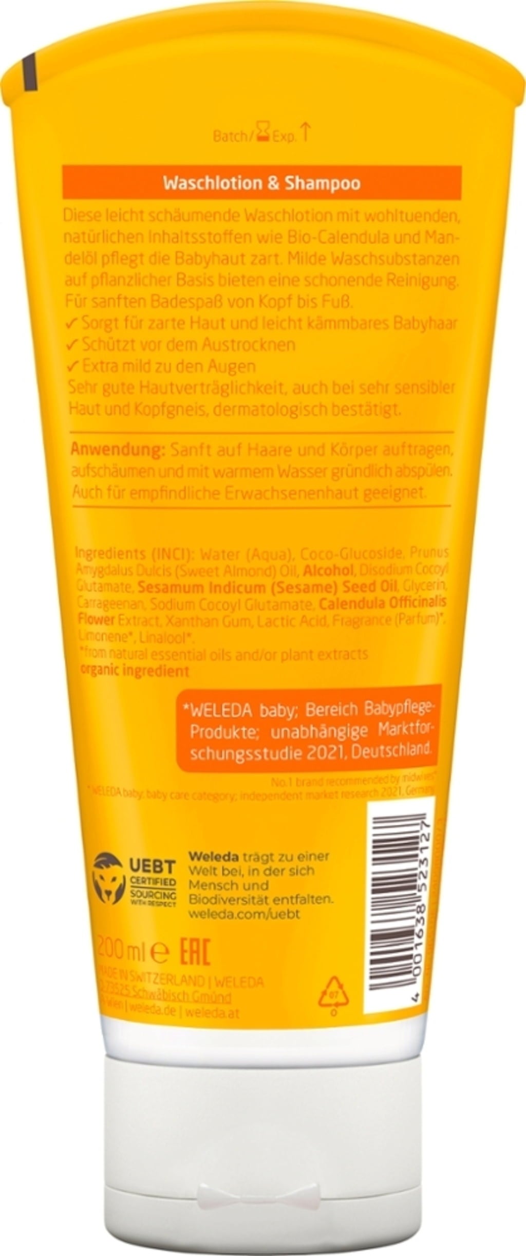 Weleda Douche & Shampoing Calendula - 200 ml
