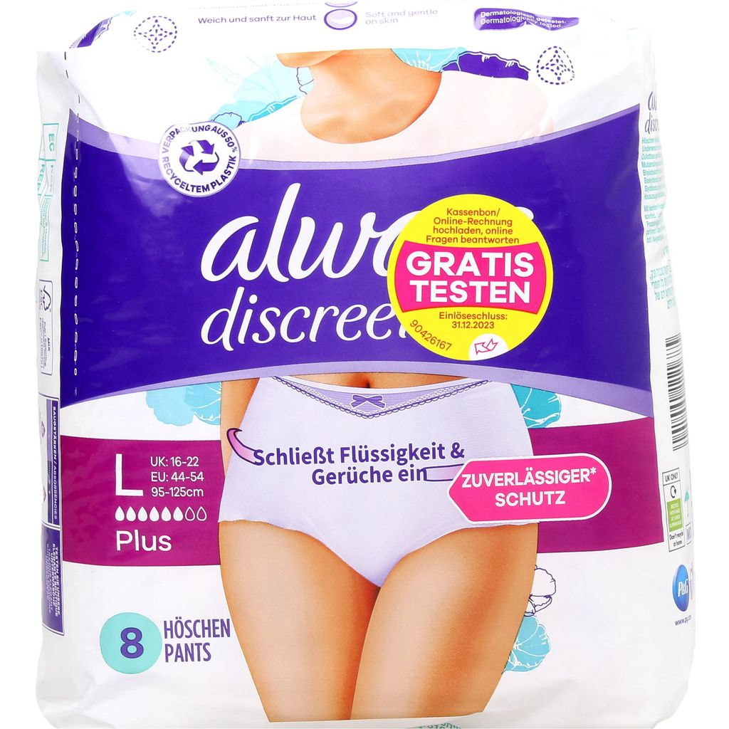 always Discreet Panties Plus, 8 Pcs - oh feliz International Online Shop