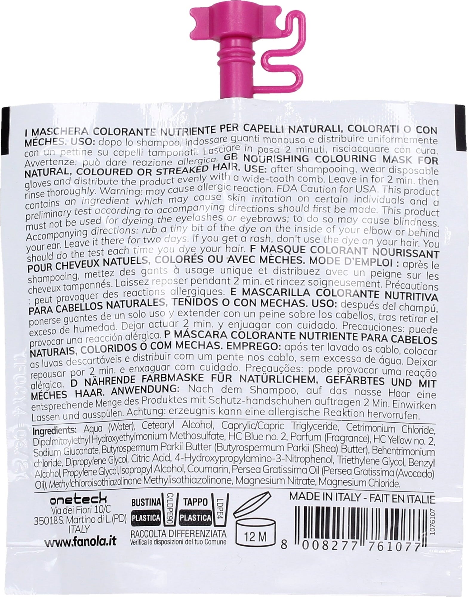 Fanola Color Mask Sensual Chocolate - 30 ml