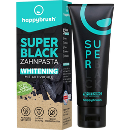 happybrush Zobna pasta SuperBlack - 75 ml aktivnega oglja