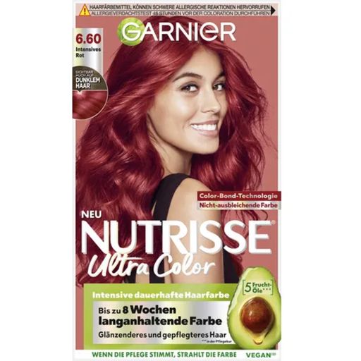 Nutrisse FarbSensation dauerhafte Pflege-Haarfarbe Nr. 6.60 Intensiv-Rot - 1 Stk
