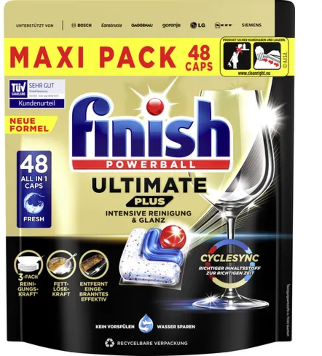 finish Ultimate Plus All-in-1 Vaatwastabletten - 48 Stuks