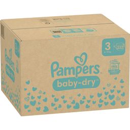Pampers Pañales Baby Dry - Talla 3 - 222 unidades