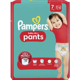 Pampers Couches-Culottes Baby Dry Pants Taille 7 - 18 pièces