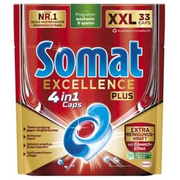 Somat Excellence Plus 4-in-1 Dishwasher Caps   - 33 Pcs